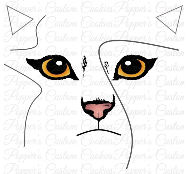 Cat, DYO Template, Realistic Eyes, Frown