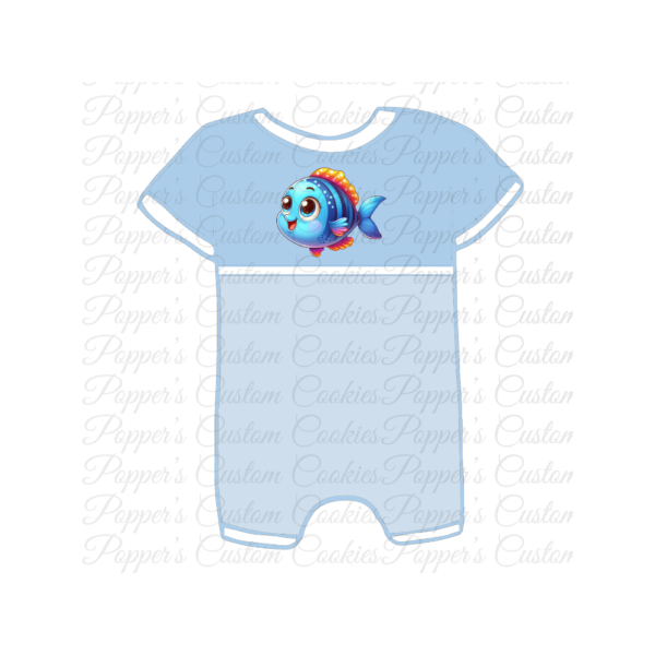 Boy’s Shortalls, Blue Fish