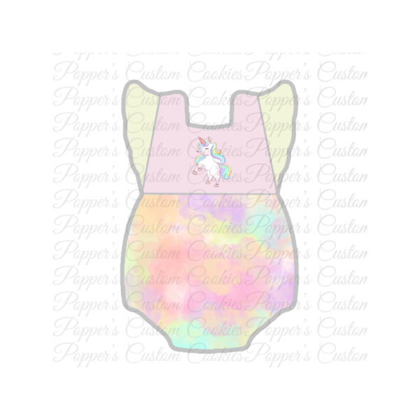 Ruffled Onesie, Unicorn