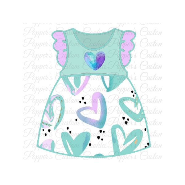 Girl’s Dress, Pastel Hearts