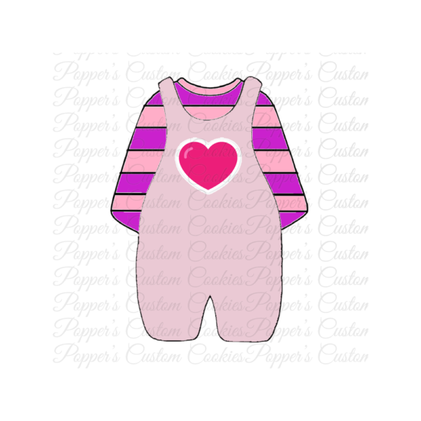 Romper, Girl's, Pink and Purple, Heart