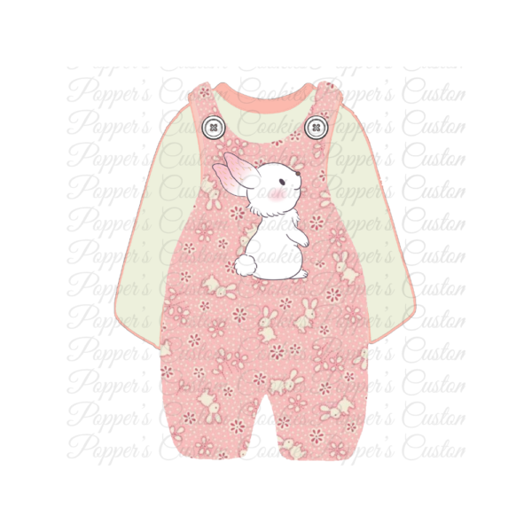 Romper, Girl's, Peach Bunny