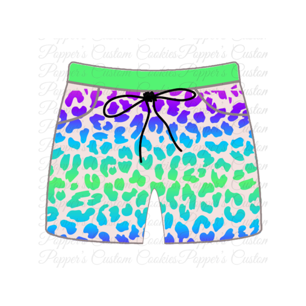 Men's Long Swim Trunks, Multi-Color