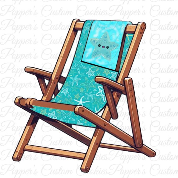 Beach Chair, Aqua Starfish