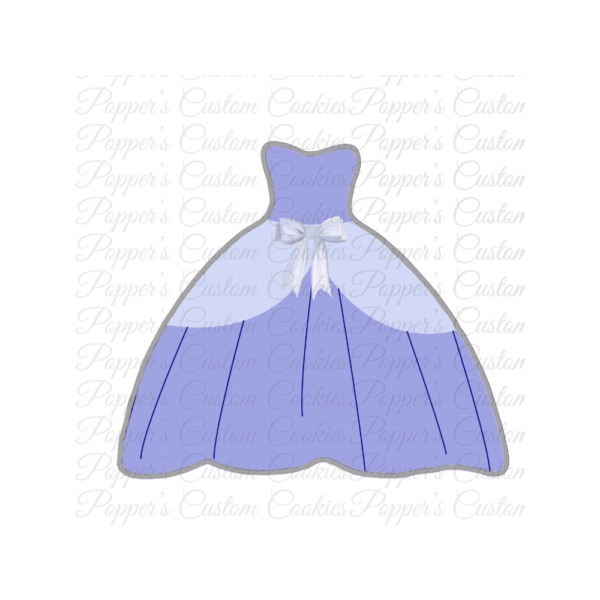 Dress, Princess, Purple With Bow