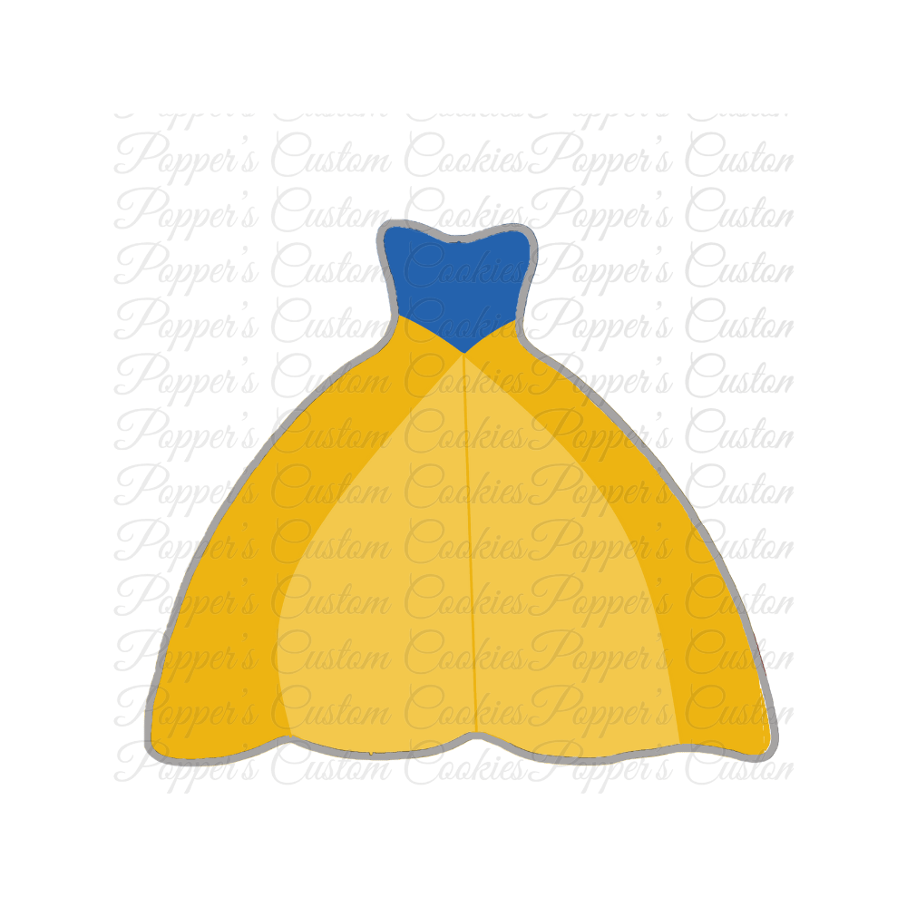 Dress princess blue yellow the design studio for kelly cookie co 