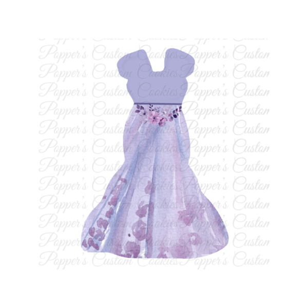 Dress,  Evening Gown, Purple Flower