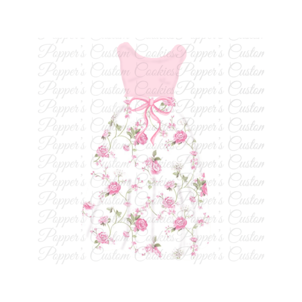 Dress, Formal, Pink Rose, Ribbon