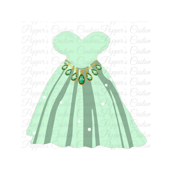 Dress, Sweetheart Gown, Green