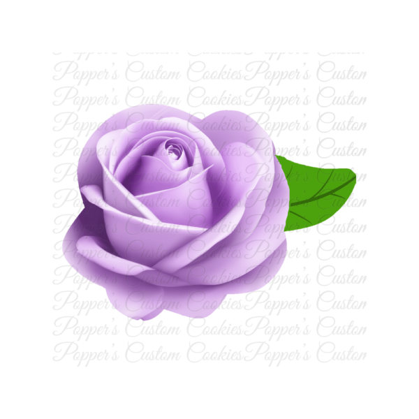 Floral, AC, Rose, One Leaf, Light Purple