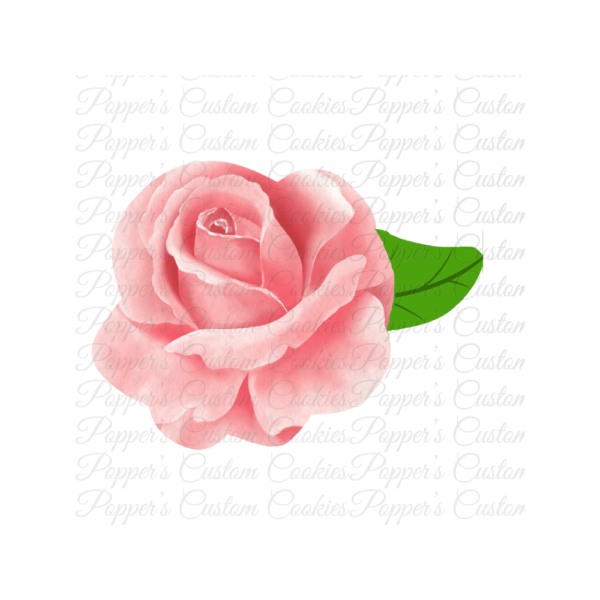 Floral, AC, Rose, One Leaf, Dusty Pink