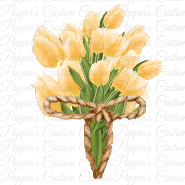 Floral, AC, Bouquet, Yellow Tulips