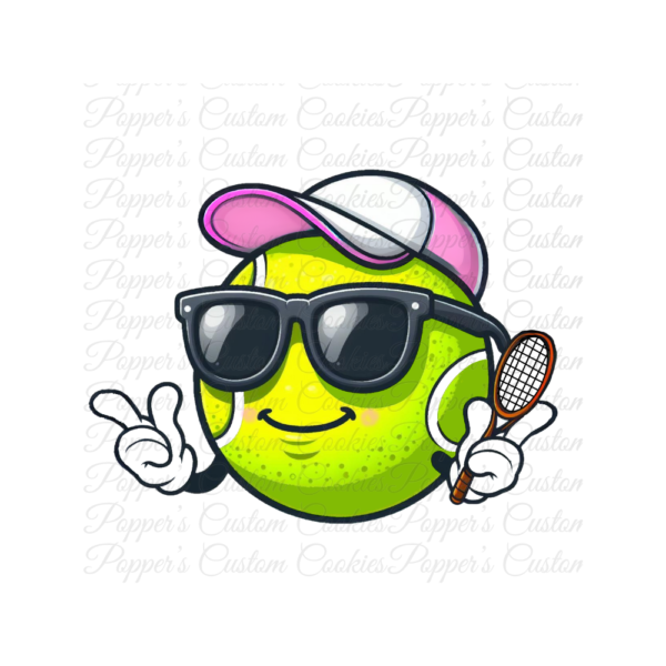 Tennis Ball, Girl, Glasses, Racket, Pink Hat