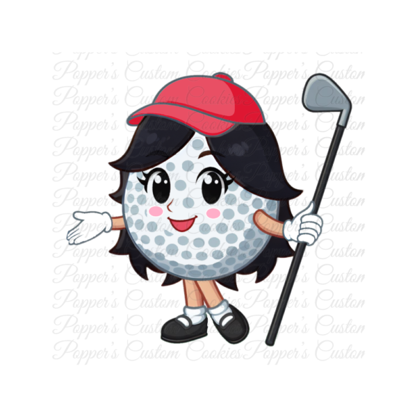 Golf, Girl, Black Hair & Red Hat