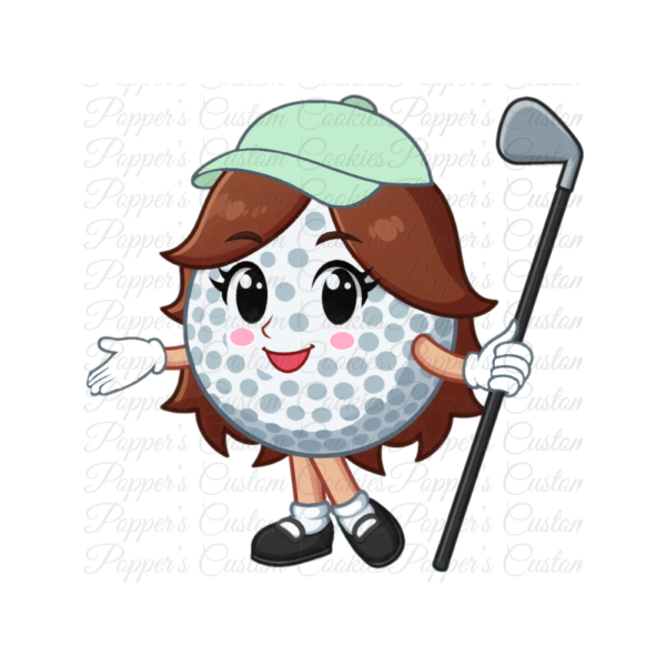 Golf, Girl, Brown Hair & Green Hat