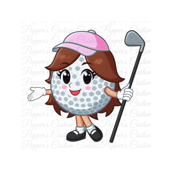 Golf, Girl, Brown Hair & Pink Hat