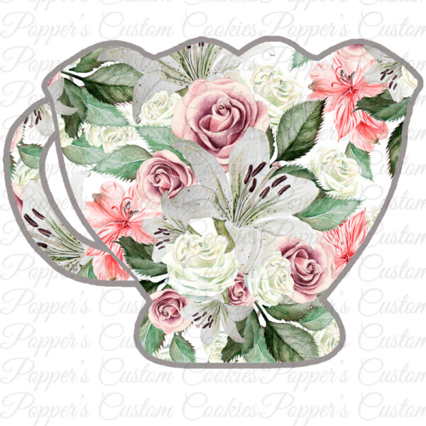 Teacup, Scalloped, Full Rose