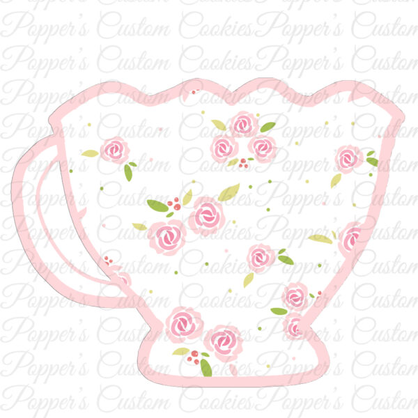 Teacup, Scalloped, Small Rose