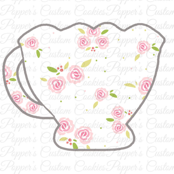 Teacup, Scalloped, Rosebud