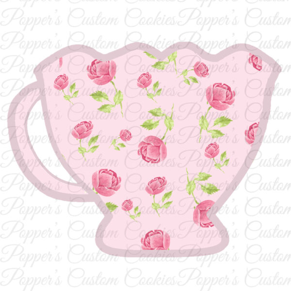 Teacup, Scalloped, Pink Rose