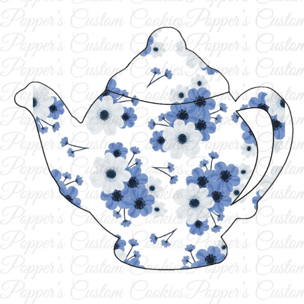 Teapot, AC, Blue & White