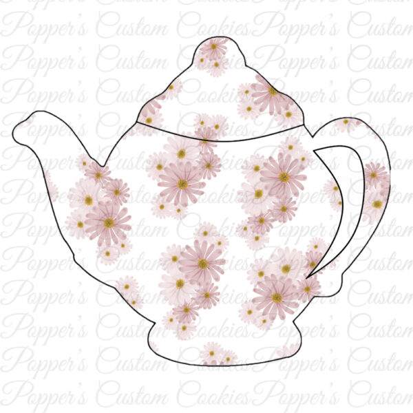 Teapot, AC, Pink Flower