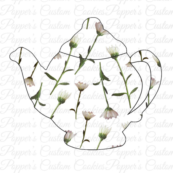 Teapot, AC, White Flower