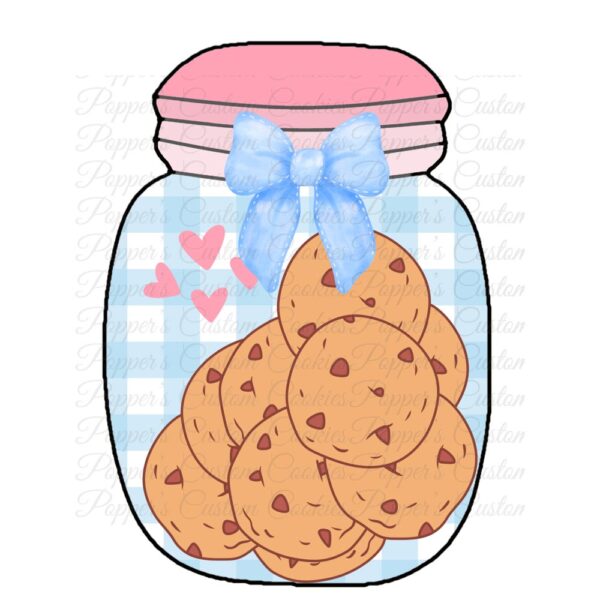 Jar, Plaid Lid, Cookies