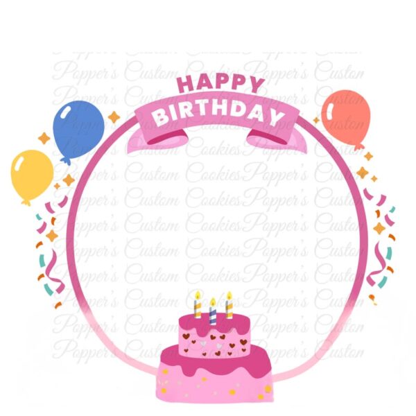 Birthday Card, Magic Template, Bright & Plain