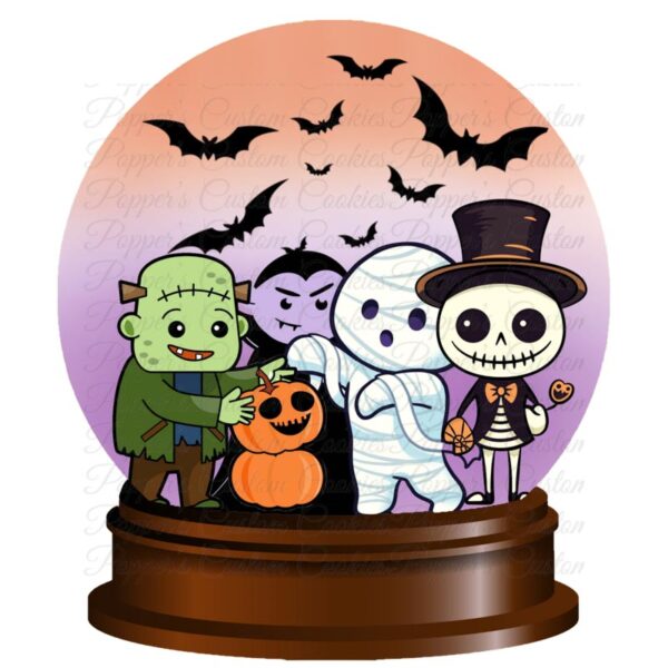 Snow Globe, Halloween Friends