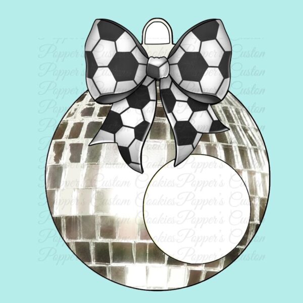 Ornament, Silver Disco Ball, Soccer Magic Template