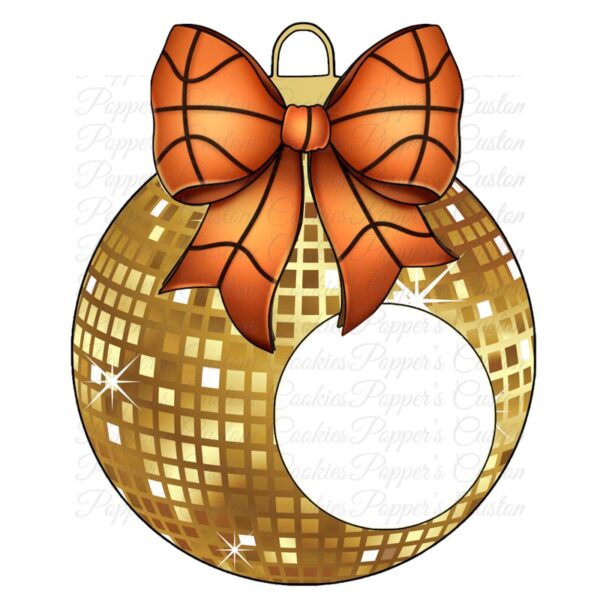 Ornament, Gold Disco Ball, Basketball Magic Template