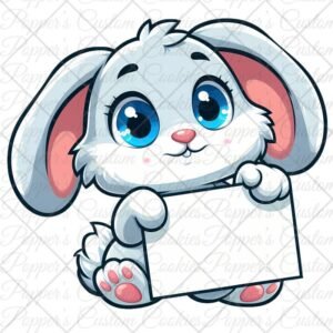 Gray Bunny, Blank Plaque