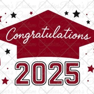 2025 Graduation Cap, Burgandy