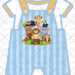 Gender Neutral Overalls, Jungle Animal
