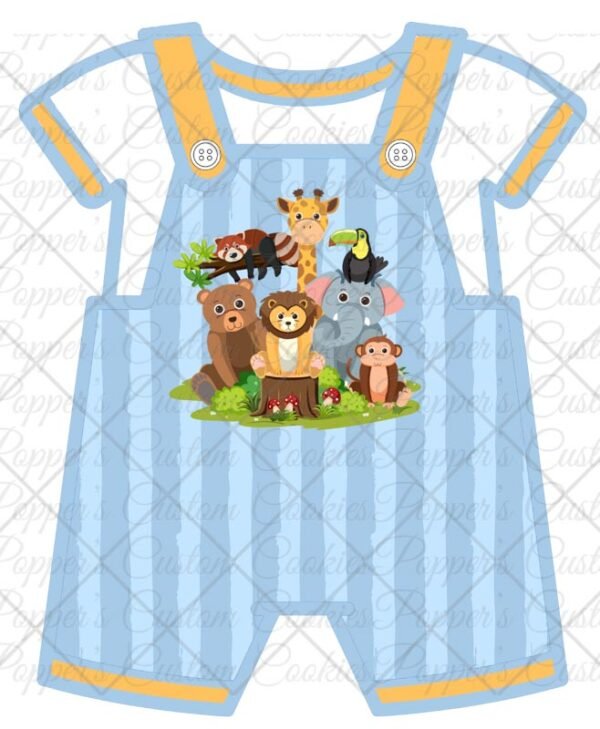 Gender Neutral Overalls, Jungle Animal