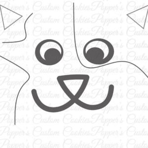 Cat, DYO Template, Small Eyes, Lines (v1 Markings)