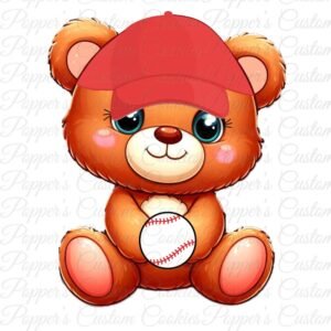 Bear, Baseball, Red Cap