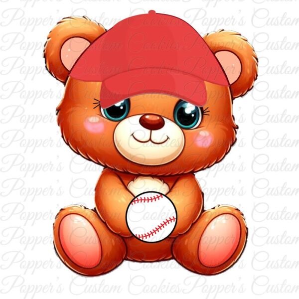 Bear, Baseball, Red Cap