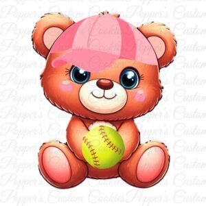 Bear, Softball, Pink Hat