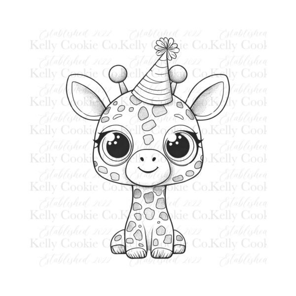 Party Animals, Giraffe, Black & White