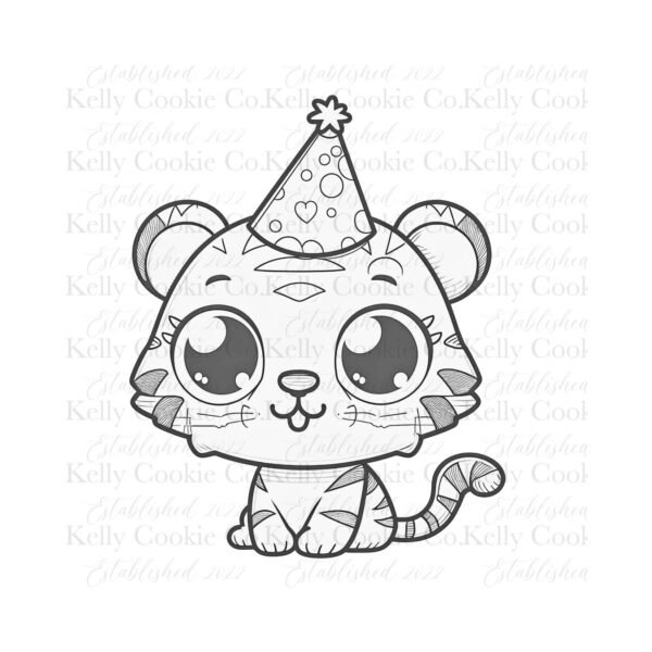 Party Animals, Tiger, Black & White