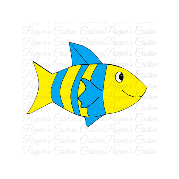 Fish, AC, Single Fin, Blue & Yellow