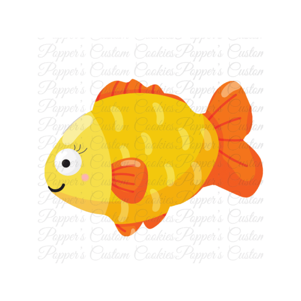 Fish, AC, Multi-Fin, Yellow & Orange
