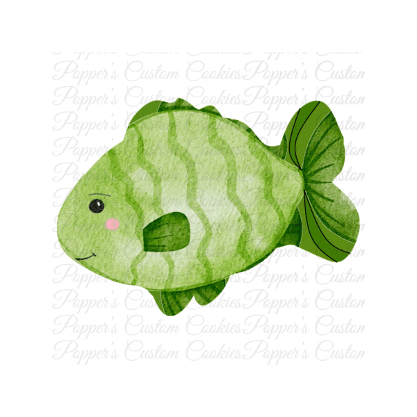 Fish, AC, Multi-Fin, Green Striped