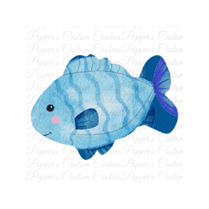 Fish, AC, Multi-Fin, Blue Striped