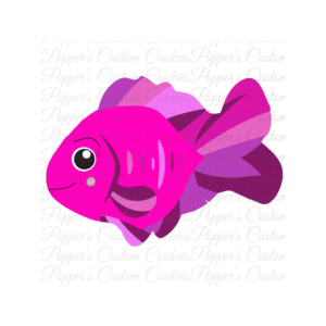Fish, AC, Multi-Fin, Pink & Purple