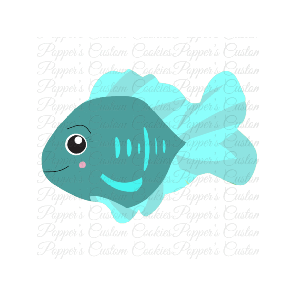 Fish, AC, Multi-Fin, Aqua Blues