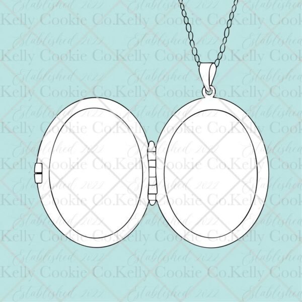 Locket Magic Template, Black & White