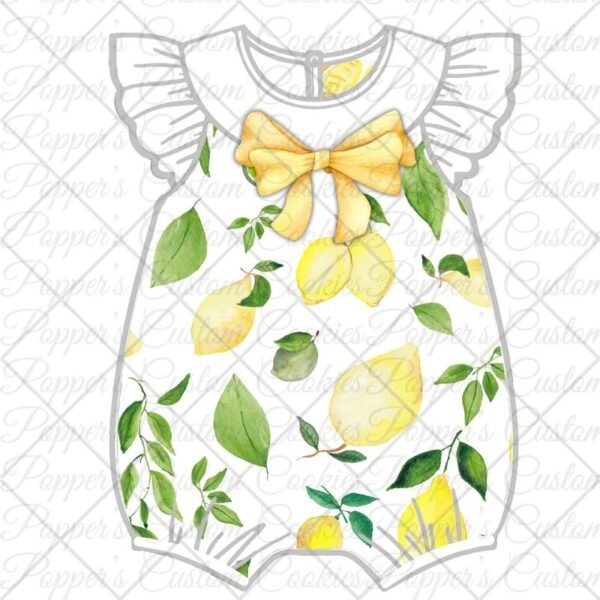 Ruffled Romper, Lemon